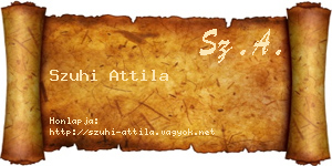 Szuhi Attila névjegykártya